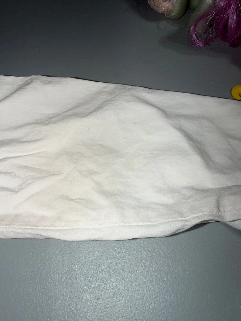 GAP White Button-Down Shirt with Small Embroidered Bear